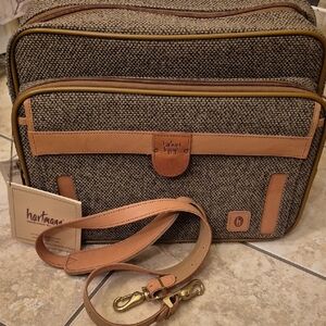 Brand New Hartmann Tweed Carry-on Luggage Brown and Tan Men's Bag